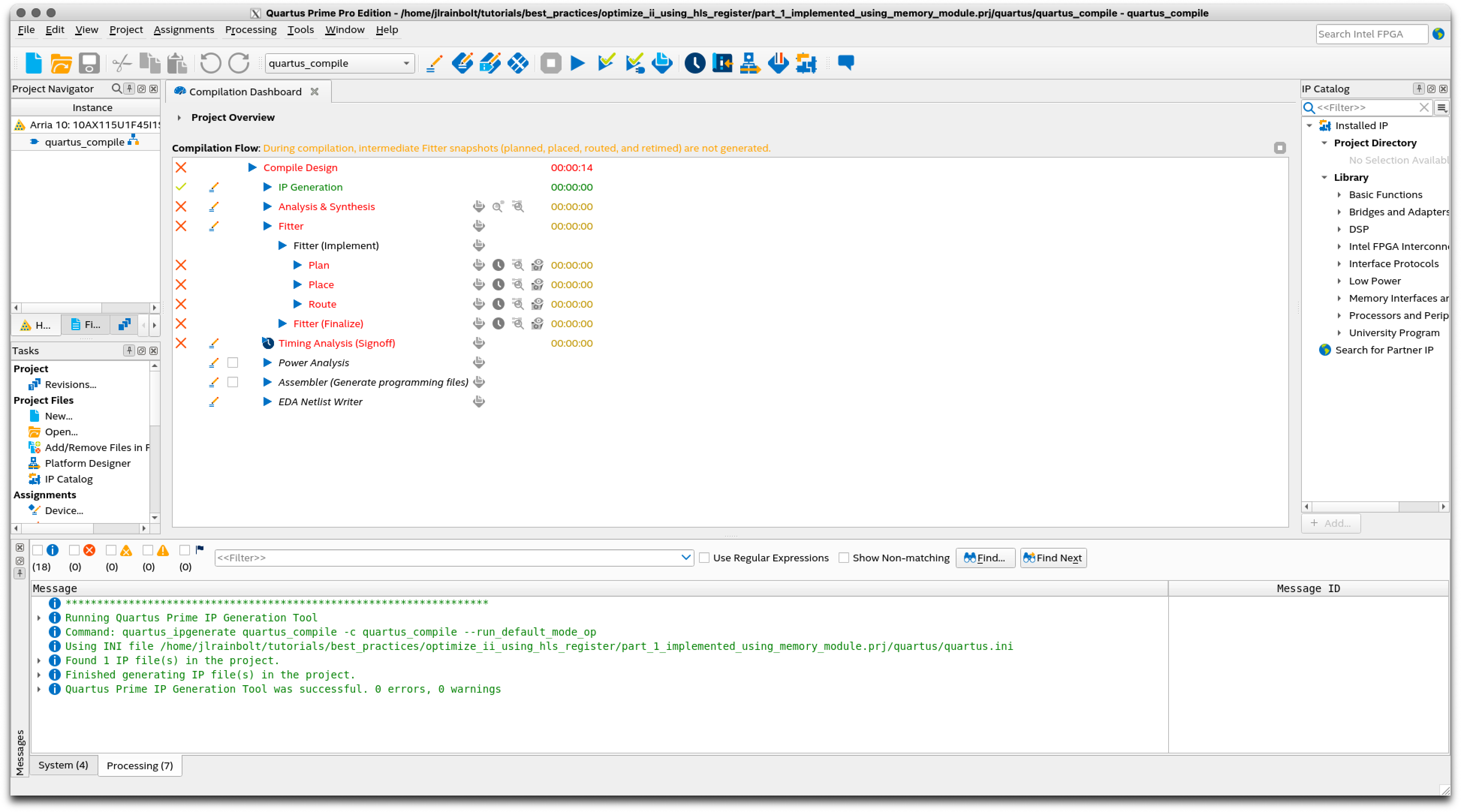 HLS run Quartus compile FAILED with following error "qsh_flowengine.tcl ...