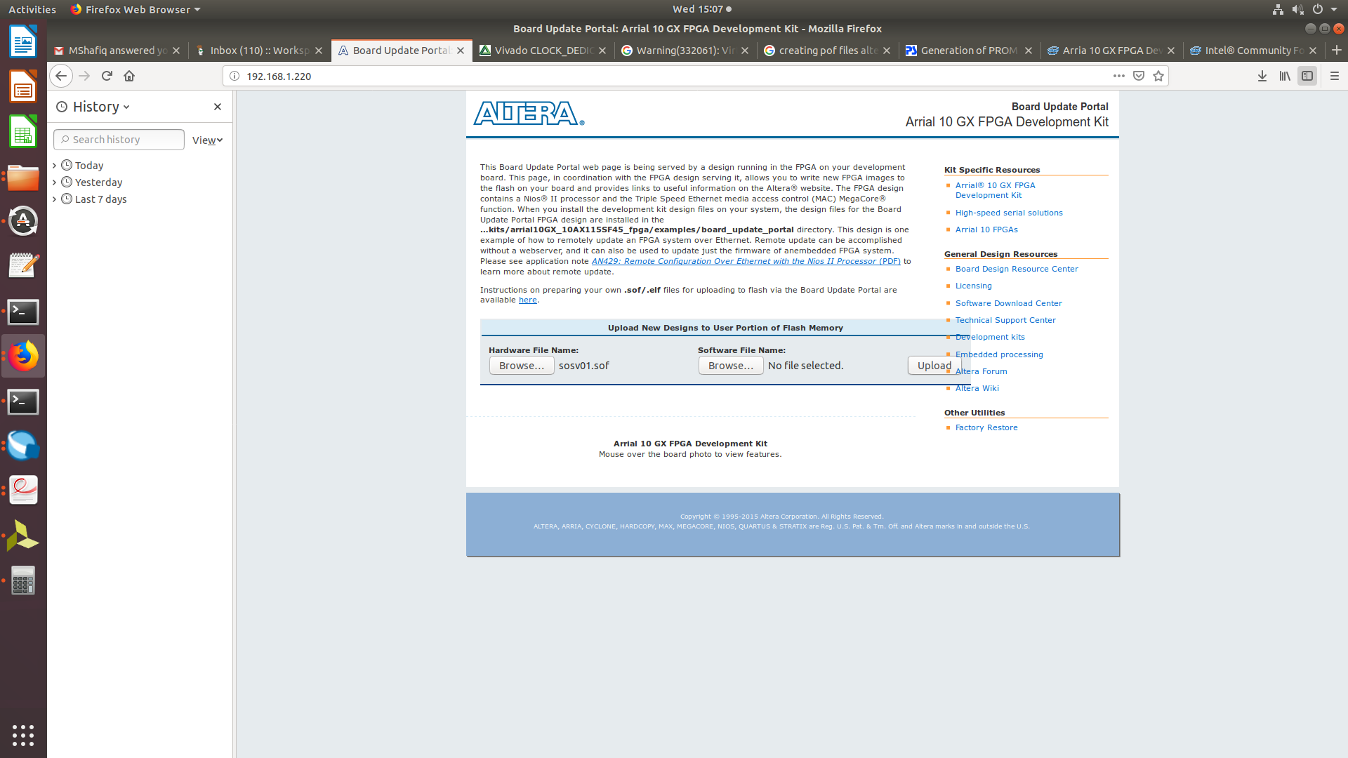Clock usage and Programing arria 10 FPGA dev kit. | Altera Community ...