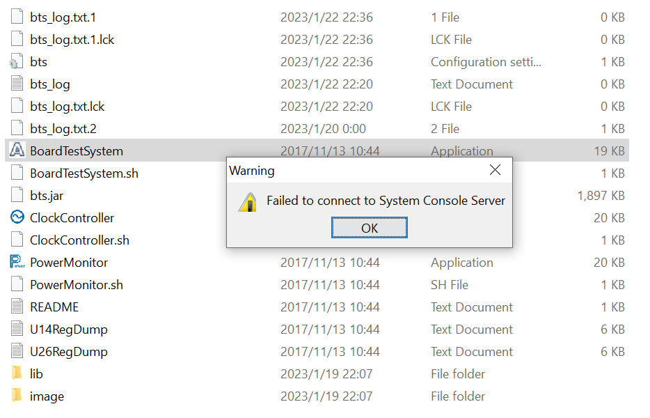 boardtestsystem not run | Altera Community - 19581