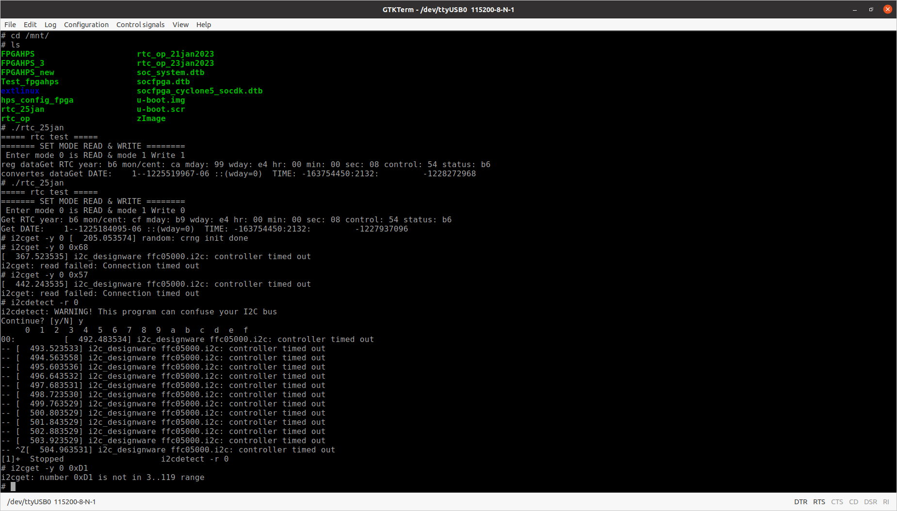 Likea Rtc interfacing RTC module to hps driven i2c pins | Altera Community - 20095