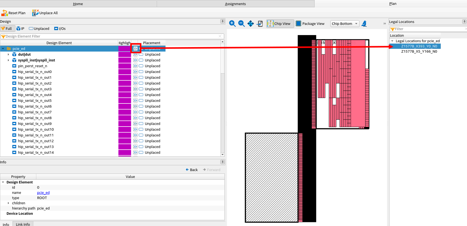 F-tile "Tile Interface planner" not showing legal locations for PCIe ...