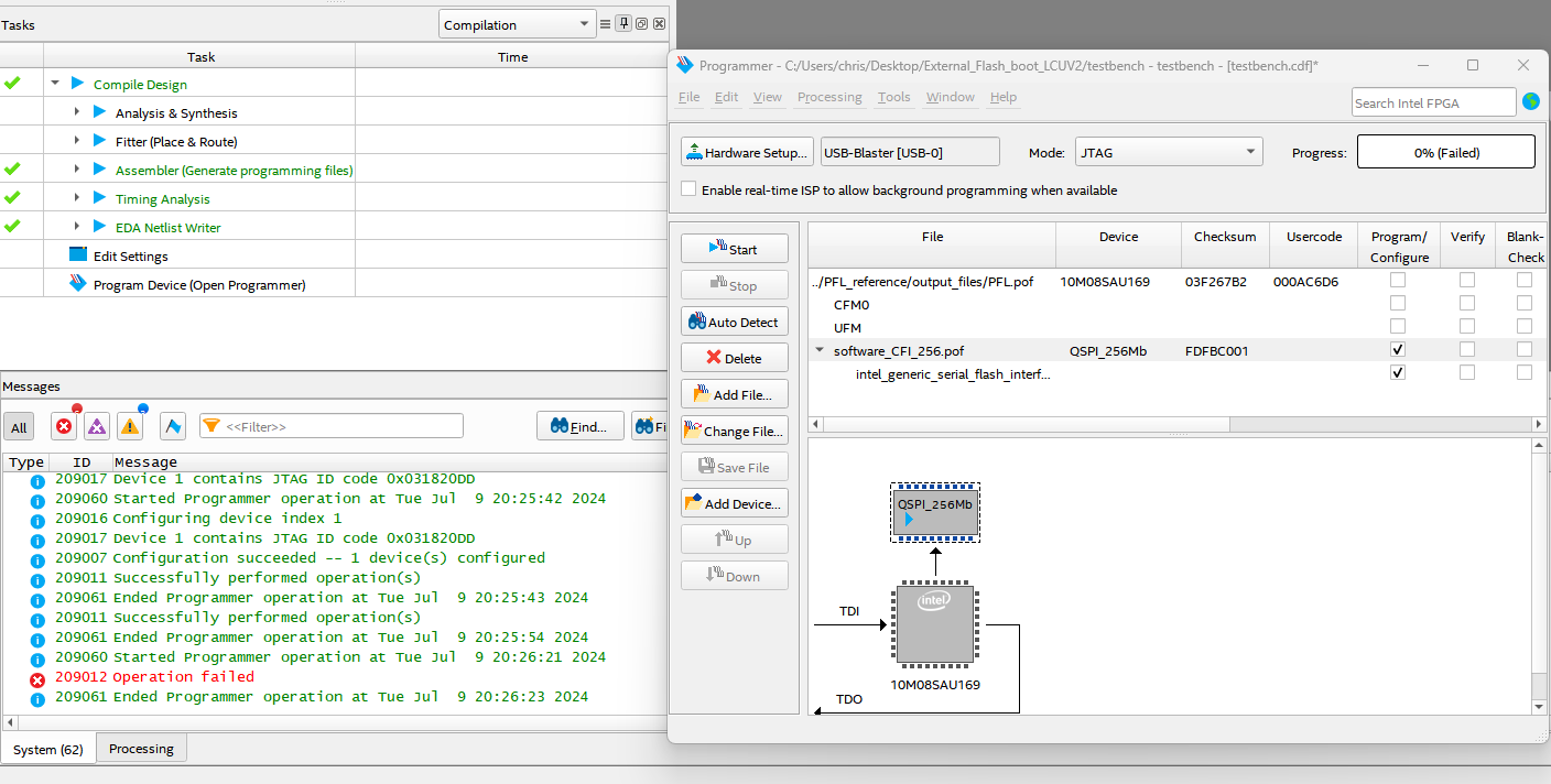 Programming external QSPI Flash with PFL IP on MAX 10 FPGA | Altera ...