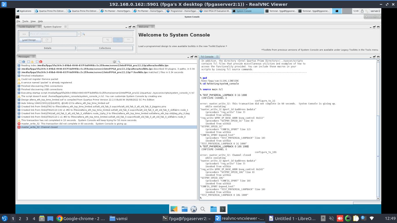 System console giving up when running the command 