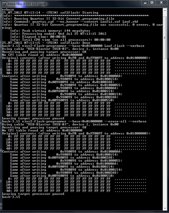 cfi flash using nios 2 flash programmer | Altera Community - 258853