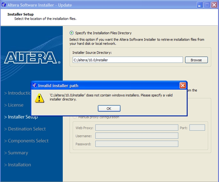 Help about installation Quartus free 10.0 | Altera Community - 177451
