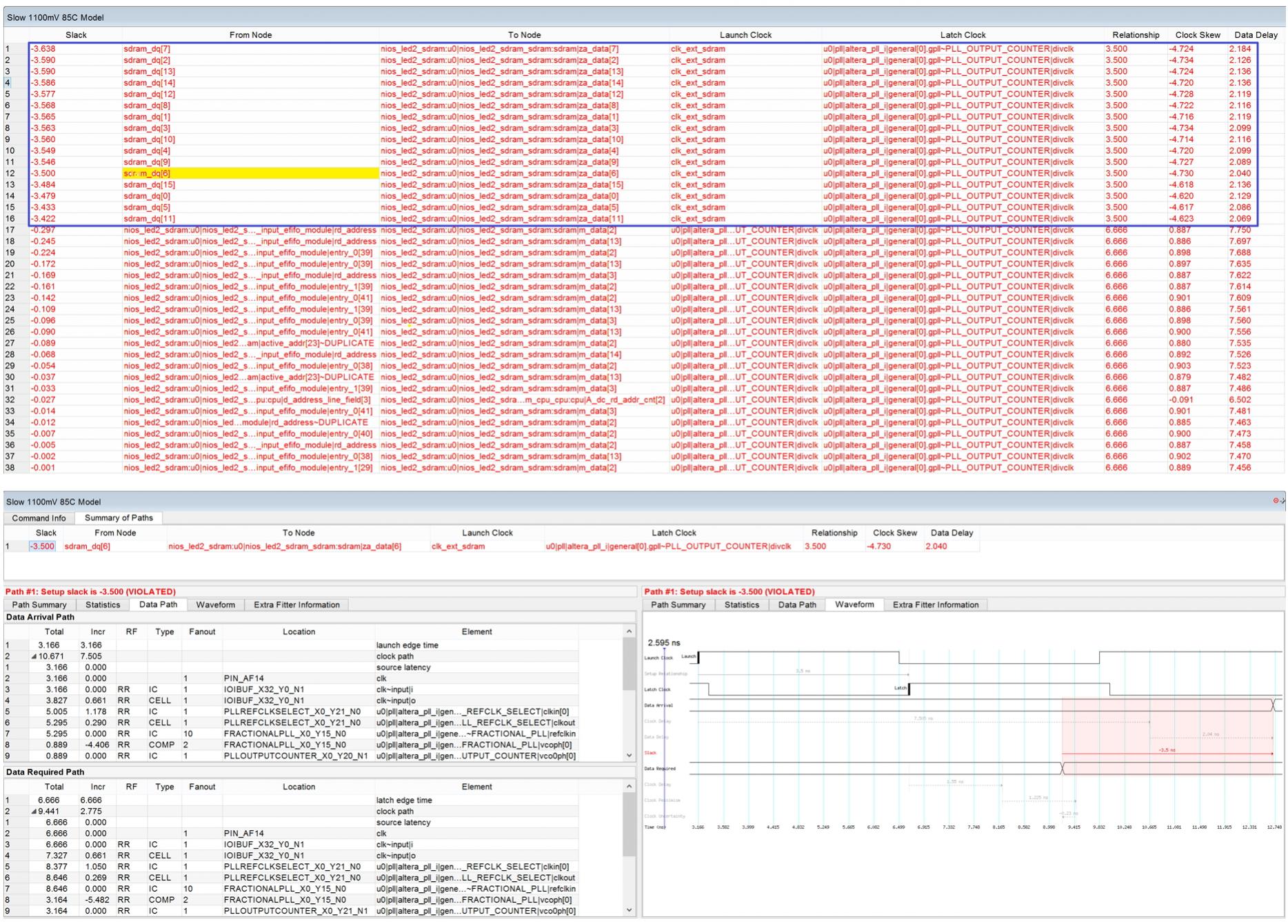 Timing Violations workaround strategy | Altera Community - 304430
