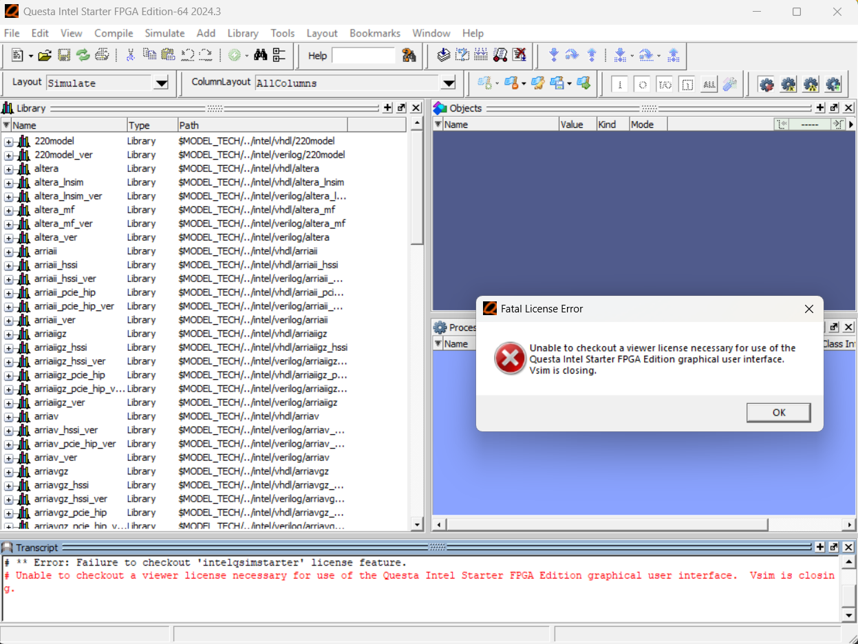 Questa Intel FPGA Starter Edition License Issue | Altera Community - 311151