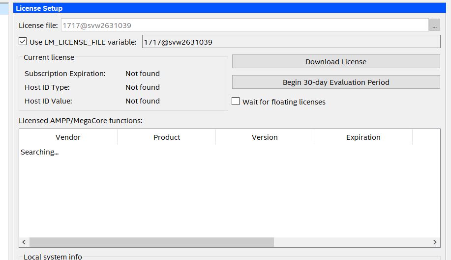 Quartus Prime Standard client can't connect to License Server | Altera ...