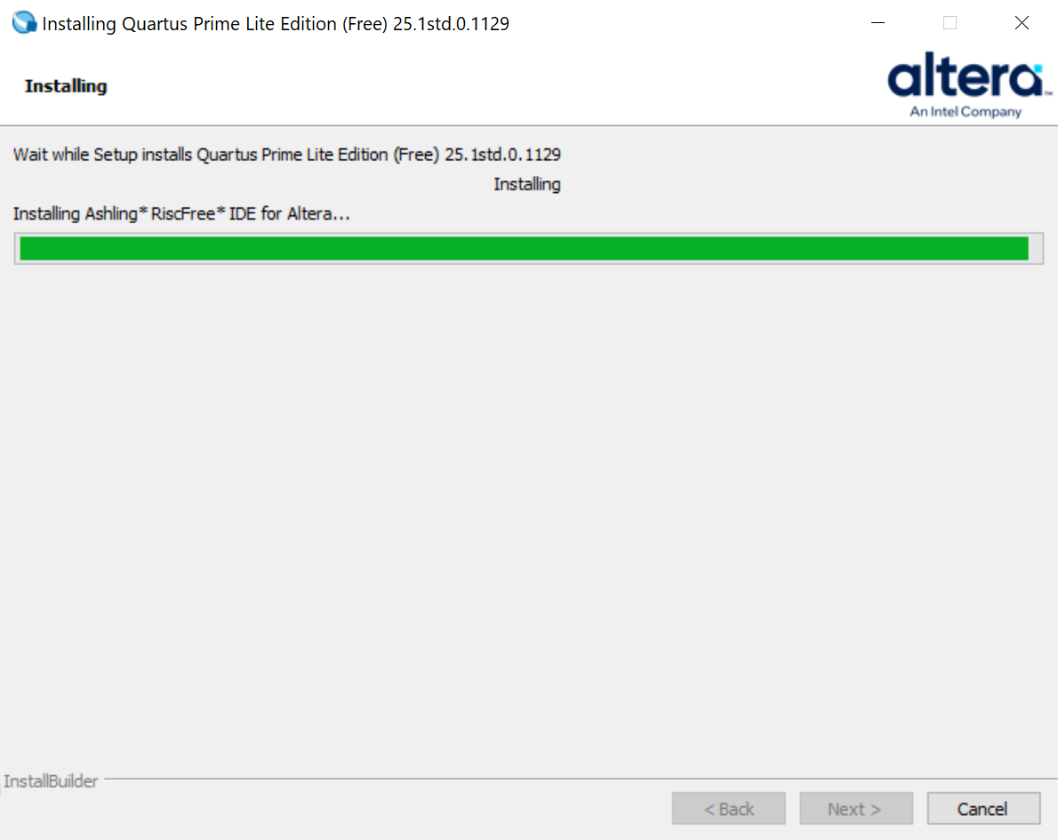 Quartus Prime 25.1 installation issue | Altera Community - 351499