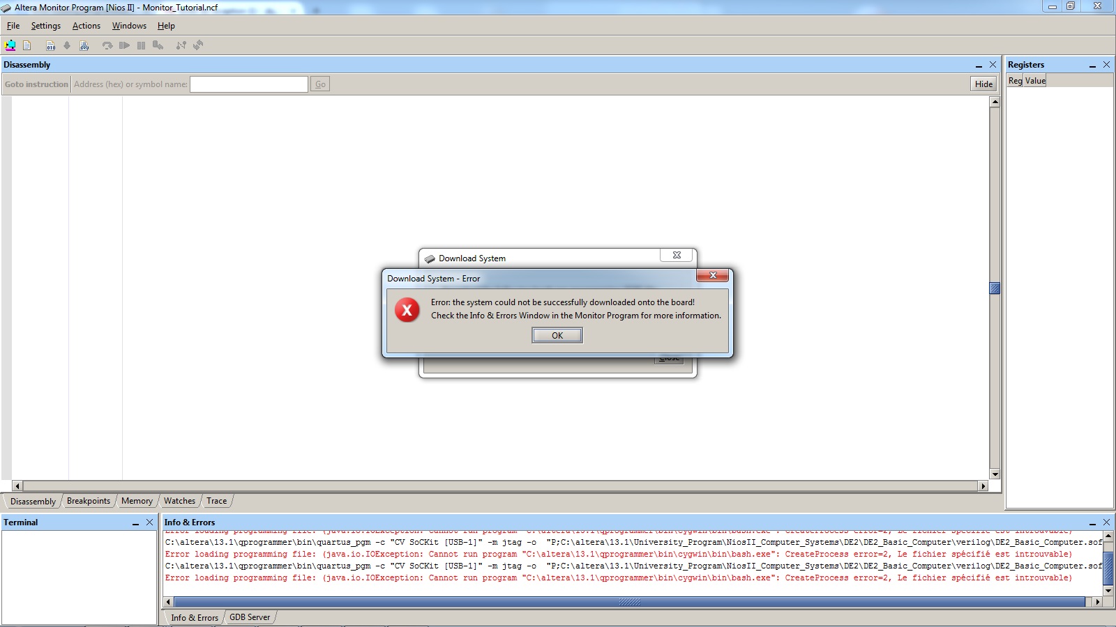 Altera Monitor Program: Error loading programming file | Altera ...