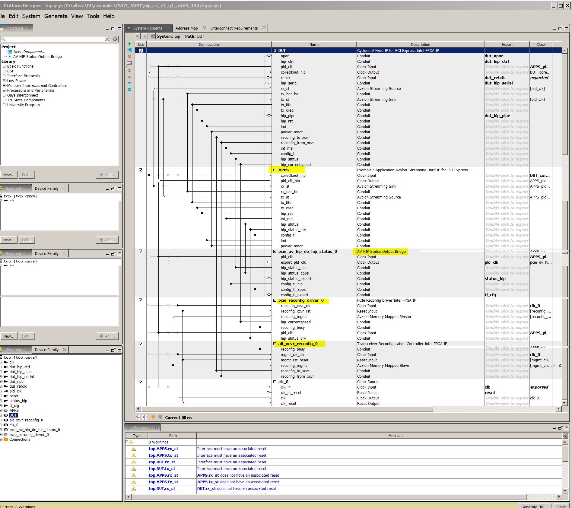 What does the APPS core in PCIe Example Design Do | Altera Community ...