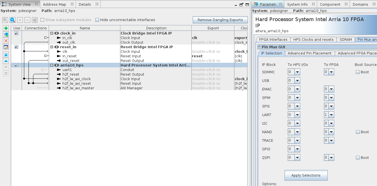 Arria10 SoC Devkit FPGA UART Guide | Altera Community - 288033