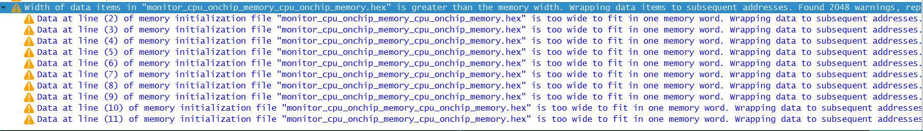 why Eclipse Generate Wrong Format Memory Initialization Files? | Altera ...