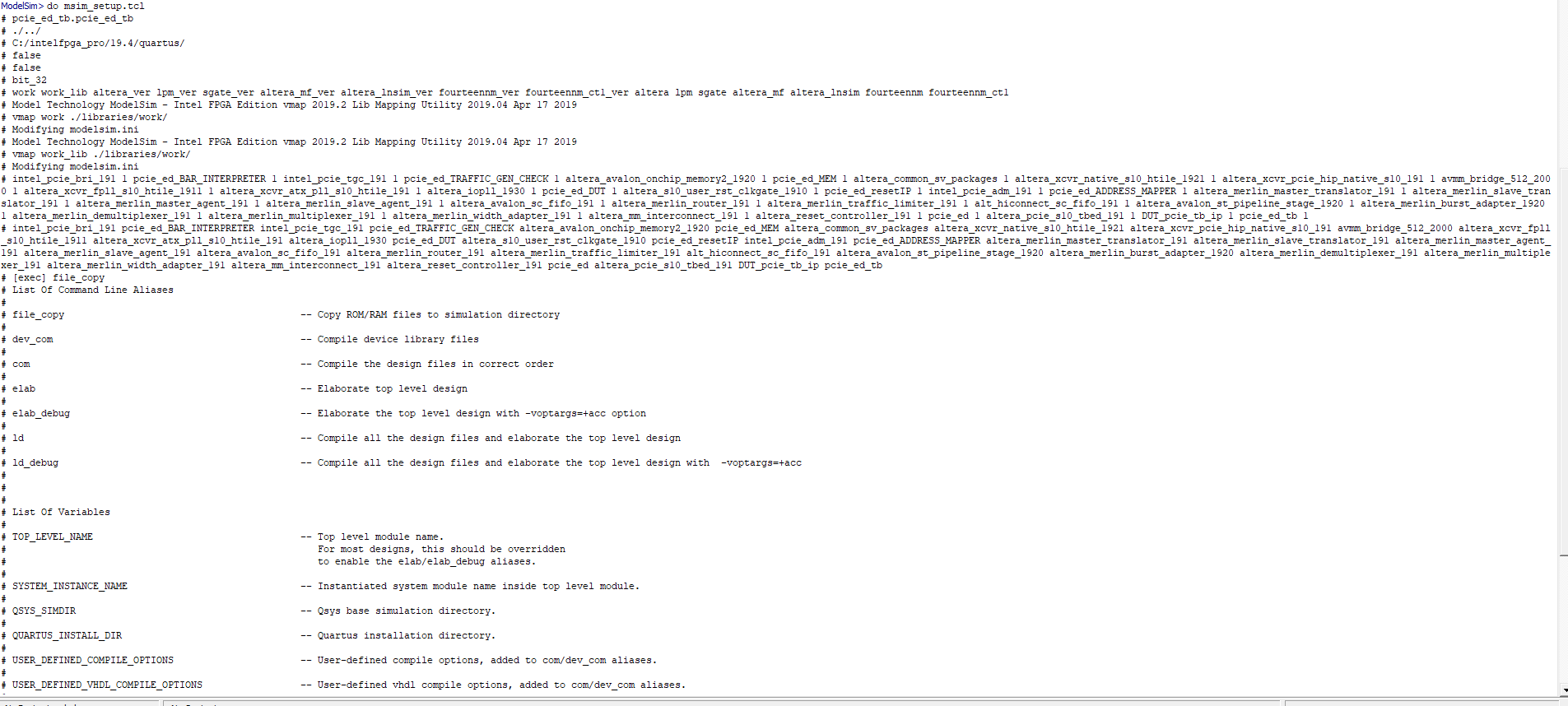 Cannot run the simulation of the Avalon-MM Hard Ip+ for PCI Express ...
