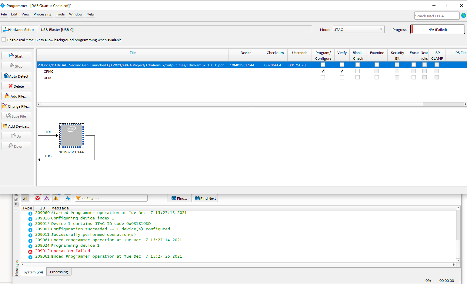 フ15ワ15 209012 Error When Programming .pof | Altera Community - 311330