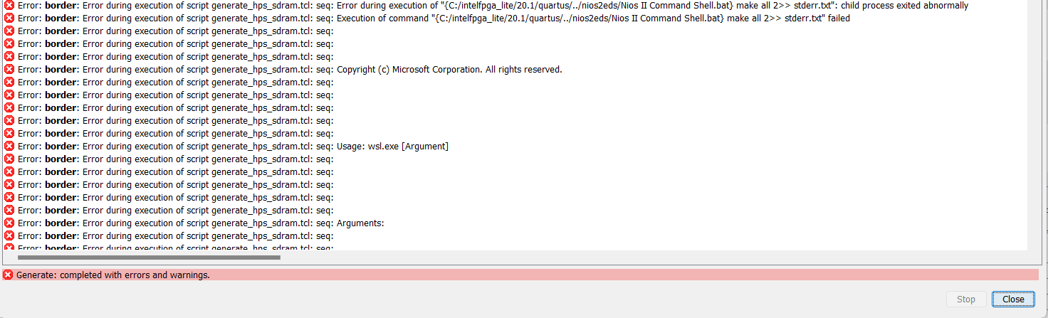 Unable to generate HDL GHRD DE1-Soc (Quartus prime 21.1) | Altera ...