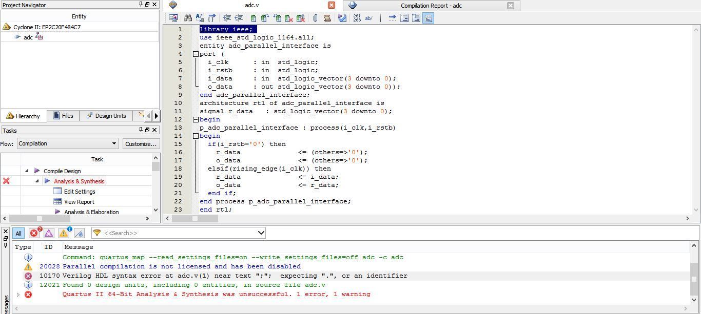 how can i fix this problem ? Error (10170): Verilog HDL syntax error at ...