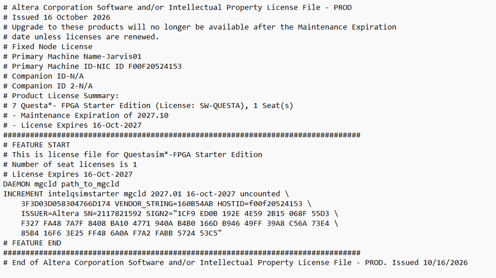 Generating Free License 